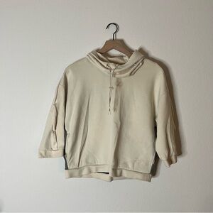 Puma half sleeve hoodie neoprene scuba material